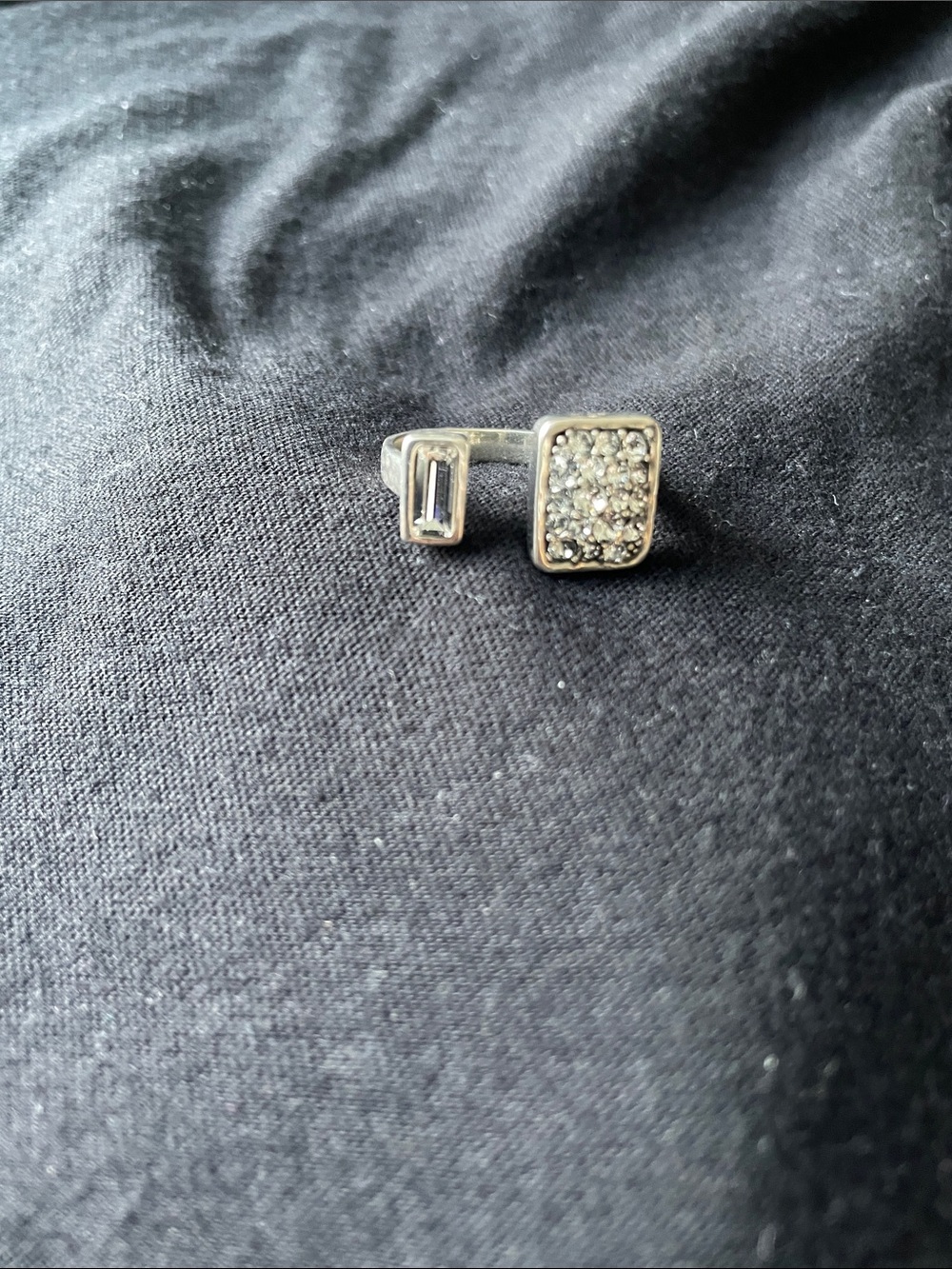 Silpada Crystal Cuff Ring - Size 10